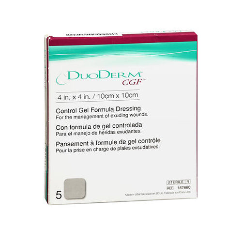 Convatec, Duoderm Control Gel Formula Dressings 4 Inch X 4 Inch, 5 Count