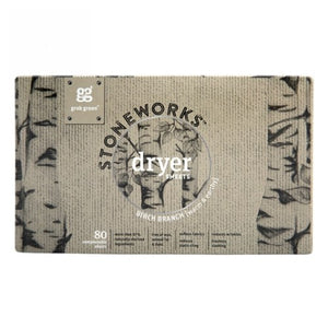 Grab Green, Stoneworks Dryer Sheets Birch Branch, 80 Count