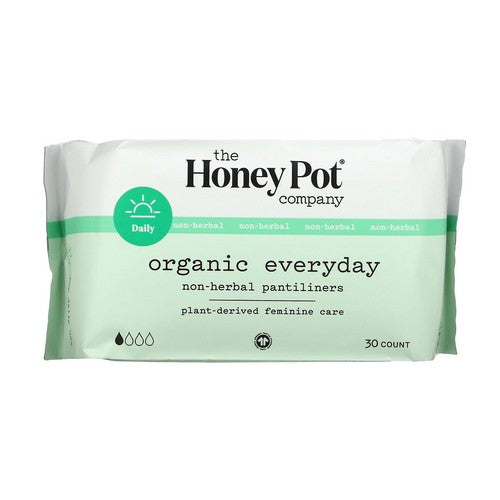 The Honey Pot, Organic Top Sheet Everyday Non Herbal Pantiliners, 30 Count