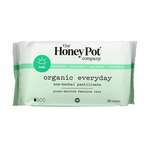 The Honey Pot, Organic Top Sheet Everyday Non Herbal Pantiliners, 30 Count