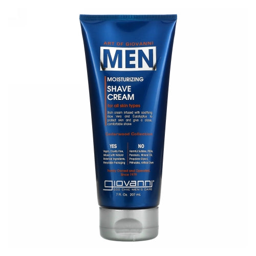 Giovanni Cosmetics, Men Moisturizing Shave Cream Cedarwood Collection, 7 Oz