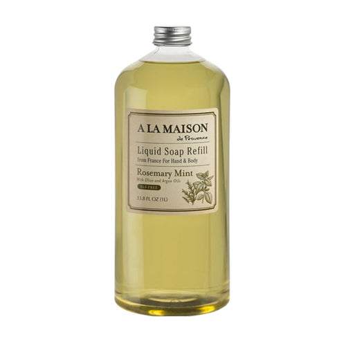 A La Maison, Liquid Soap Refill Hands And Body Rosemary Mint, 33.8 Oz