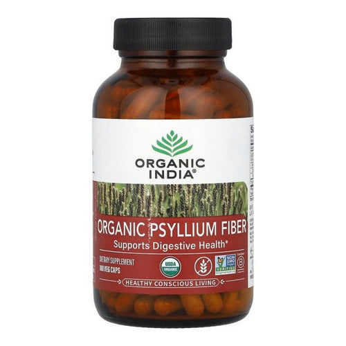 Organic India, Organic Psyllium Fiber, 180 Veg Caps
