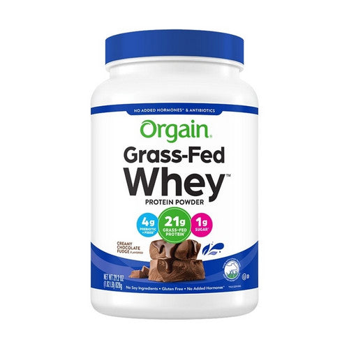 Orgain, Grass Fed Clean Whey Protein Powder Creamy, Chocolate Fudge 1.82 Lb