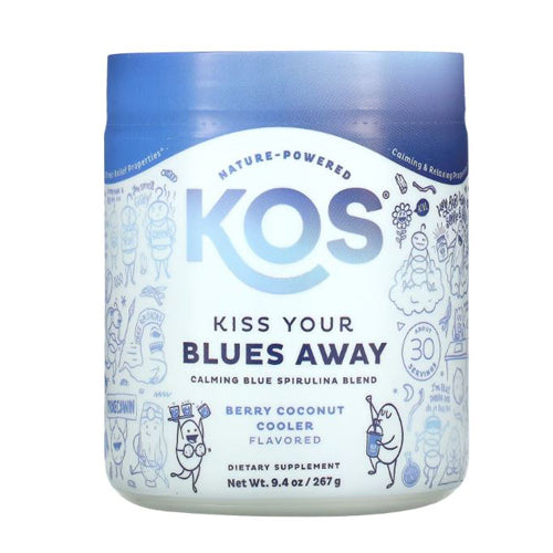 Kos, Organic Blue Spirulina Calming Berry Coconut, 8.78 Oz
