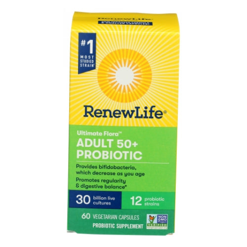Renew Life, Ultimate Probiotic Flora Adult 50 Plus, 30 Billion CFU, 60 Capsules