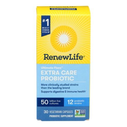 Renew Life, Extra Care Ultimate Flora Probiotic, 50 Billion CFU, 30 Capsules