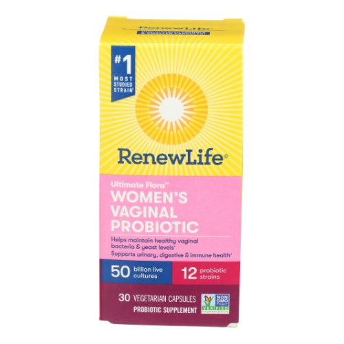 Renew Life, Ultimate Flora Women'S Vaginal Care Probiotic, 50 Billion, 30 Vegan Capsules