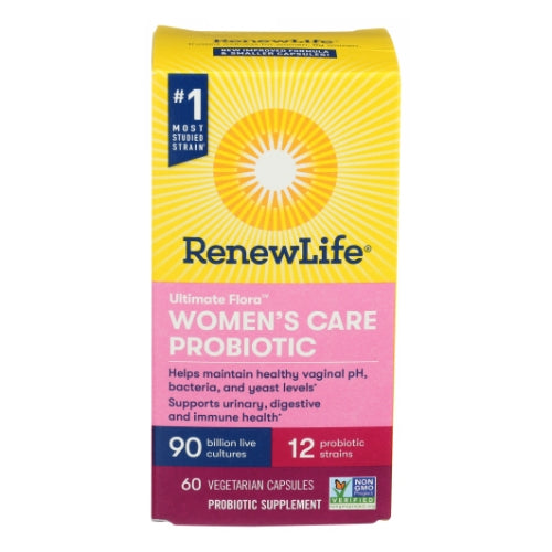 Renew Life, Women'S Complete Ultimate Flora Probiotic, 90 Billion CFU, 60 Veg Caps