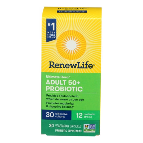 Renew Life, Ultimate Probiotic Flora Adult 50 Plus, 30 Billion CFU, 30 Vegan Capsules