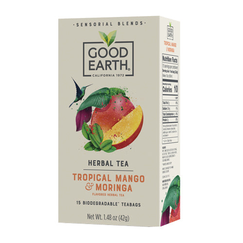 Good Earth Teas, Sensorials Moringa Mango, 15 Bags