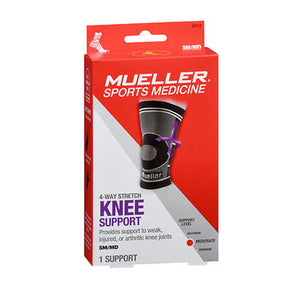 Mueller, Sports Medicine 4-Way Stretch Knee Support Moderate Small And Medium, 1 Count