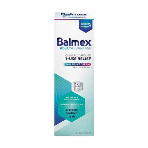 Balmex, Adult Advantage Zinc Oxide 11.3% B Protected Skin Relief Cream, 3 Oz