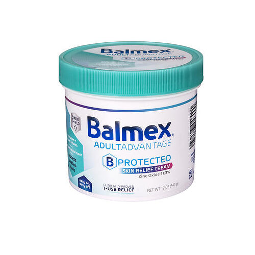 Balmex, Adult Advantage Zinc Oxide 11.3% B Protected Skin Relief Cream, 12 Oz