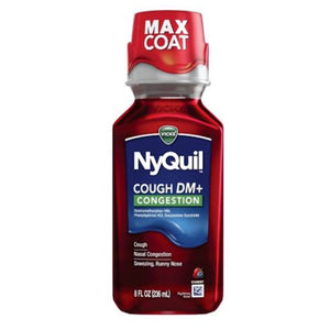Vicks, Nyquil Cough Dm Plus Congestion Liquid Berry, 8 Oz