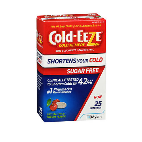 Cold-Eeze, Cold Remedy Lozenges Sugar Free Wild Cherry, 25 Lozenges