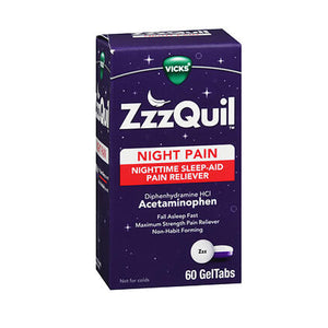 Vicks, Zzzquil Night Pain Geltabs, 60 Caps