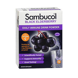 Sambucol, Black Elderberry Daily Immune Drink Powder, 16 Packets