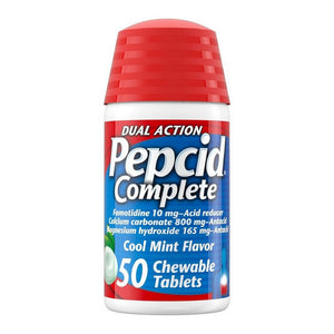 Pepcid, Complete Chewable Tablets Cool Mint, 50 Tabs