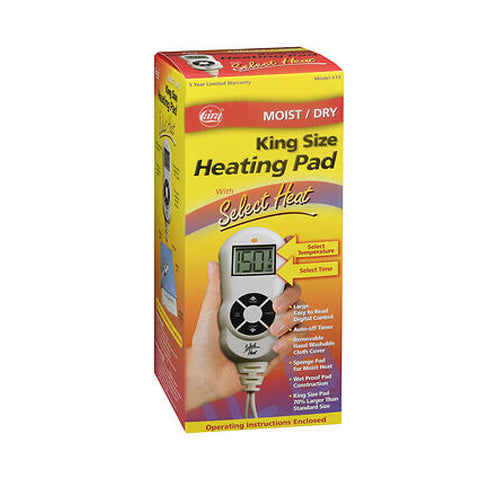 Cara, Heating Pad With Select Heat King Size Moist Dry, 1 Count