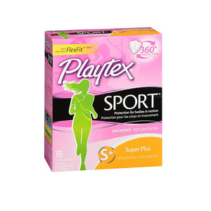 Playtex, Sport Tampons With Flex Fit Technology Super Plus Unscented, 18 Count