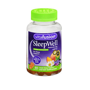Vitafusion, Sleepwell Melatonin Gummy Natural White Tea And Peach, 3 mg, 60 Gummies