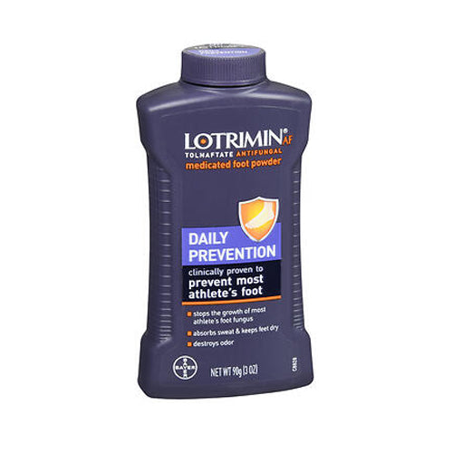 Lotrimin, Af Daily Prevention Tolnaftate Antifungal Medicated Foot Powder, 3 Oz