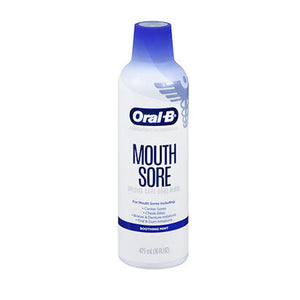 Oral-B, Mouth Sore Oral Rinse Soothing Mint, 16 Oz