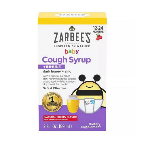 Zarbees, Baby Cough Syrup + Immune Natural Cherry, 2 Oz