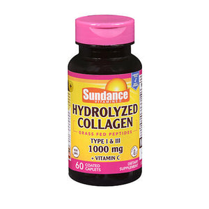 Sundance, Hydrolyzed Collagen Type I & Iii + Vitamin C Coated, 3000 Mg, 60 Caplets