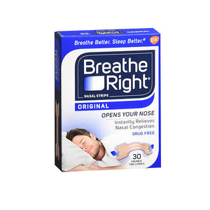 Breathe Right, Nasal Strips Original Tan Small And Medium, 30 Count