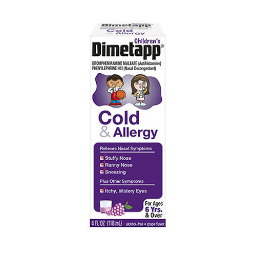 Dimetapp, Children's Cold & Allergy Liquid Grape, 4 Oz
