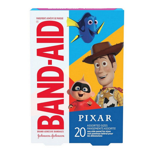 Band-Aid, Adhesive Bandages Assorted Sizes Pixar, 20 Count