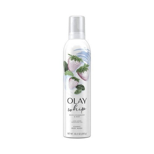 Olay, Whip Foaming Body Wash White Strawberry And Mint, 10.3 Oz
