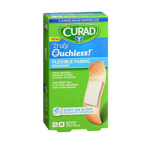Curad, Truly Ouchless Silicone Strip Bandages, 20 Count