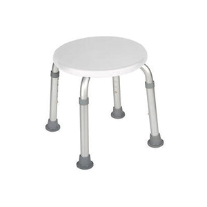 Drive Medical, White Adjustable Height Bath Stool, 1 Count