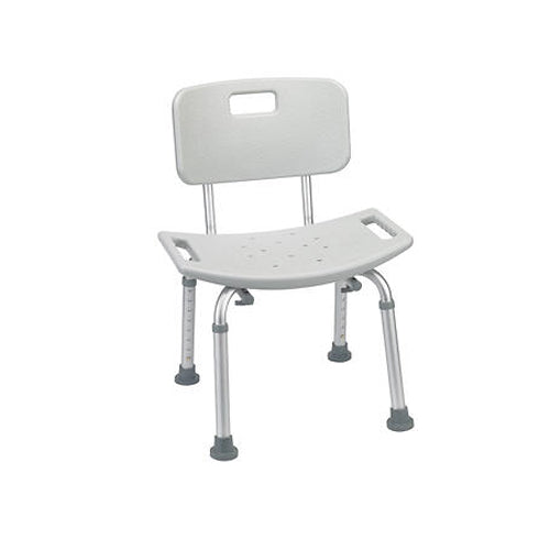 Drive Medical, Gray Bathroom Safety Shower Tub Bench Chair with Back, 1 Count