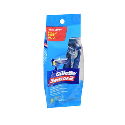 Gillette, Sensor 2 Disposable Razors, 5 Count