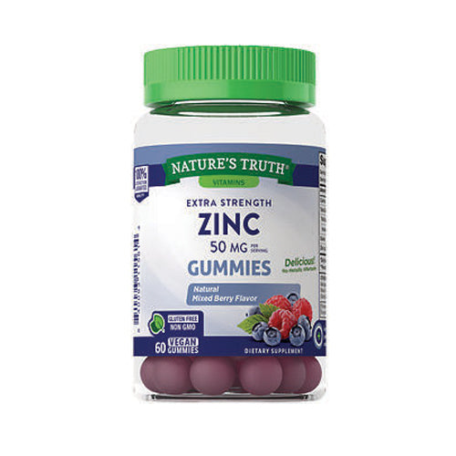 Nature's Truth, Extra Strength Zinc Natural Mixed Berry, 50 Mg, 60 Gummies