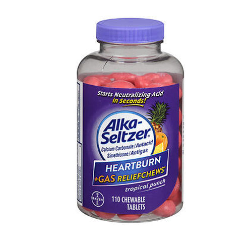 Alka-Seltzer, Heartburn + Gas Reliefchews Tropical Punch, 110 Chews
