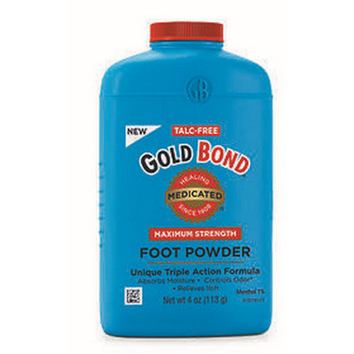 Gold Bond, Medicated Menthol 1% Anti-Itch Foot Powder Maximum Strength, 4 Oz