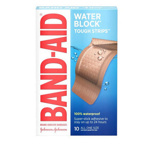 Band-Aid, Water Block Flex Adhesive Bandages Assorted Sizes Knuckle & Fingertip, 10 Count