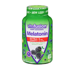 Vitafusion, Melatonin Extra Strength Gummy Natural Blackberry, 5 mg, 120 Gummies
