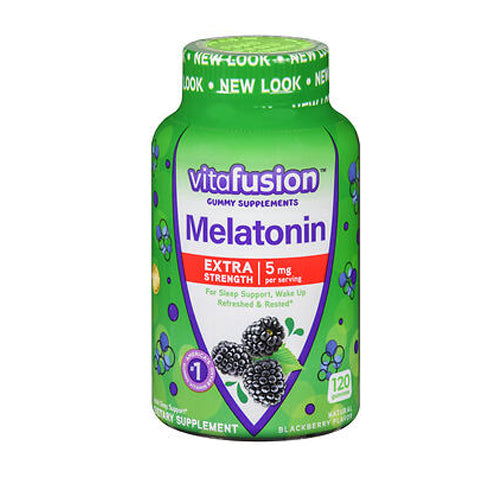 Vitafusion, Melatonin Extra Strength Gummy Natural Blackberry, 5 mg, 120 Gummies