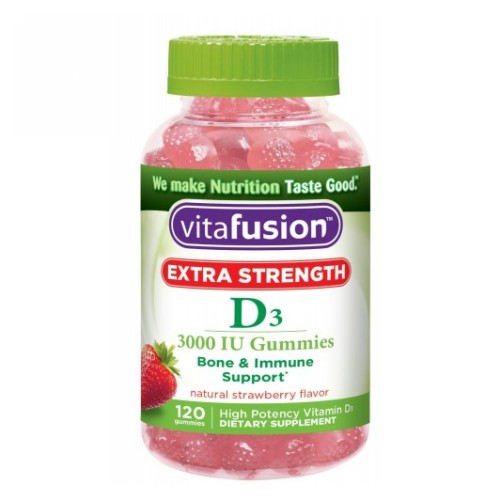 Vitafusion, Natural Vitamin D3 Extra Strength Strawberry, 120 Gummies