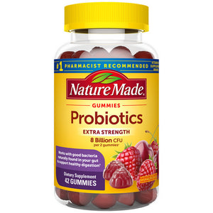 Nature Made, Digestive Probiotics Ultra Strength Raspberry And Cherry, 42 Gummies
