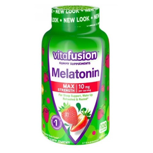 Vitafusion, Sleep Gummies Max Strength Strawberry, 10 mg, 100 Gummies