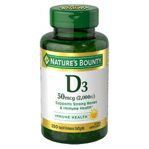 Nature's Bounty, D3 2,000 IU Rapid Release, 350 Softgels