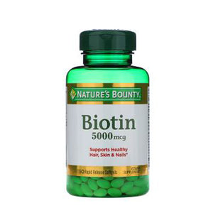 Nature's Bounty, Biotin Vitamin Supplement, 5000 mcg, 150 Softgels