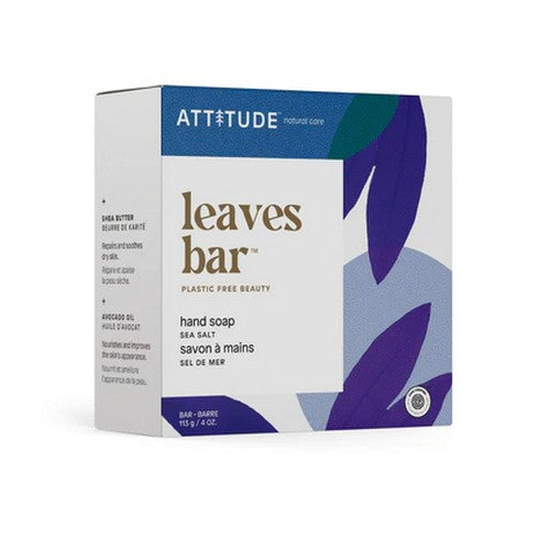 Attitude, Leaves Bar Hand Soap Sea Salt, 4 Oz
